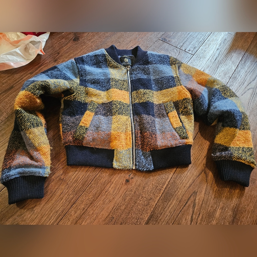 House of Harlow 1960 Multicolor Plaid Bomber Jacket